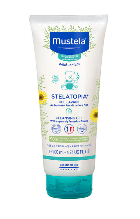 Гель д/купания "Mustela STELATOPIA" очищающий 200 мл (3637)