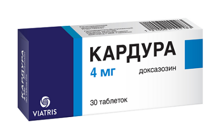 Кардура 4 мг № 30 табл