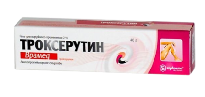 Троксерутин 2% 40,0 гель