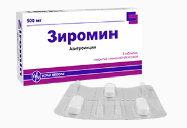Зиромин 500 мг №3 табл (Азитромицин)