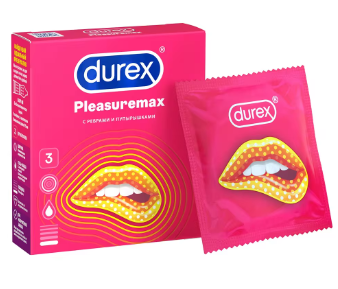 Презервативы Durex pleasuremax №3 (с ребрами и пупырышками) ==