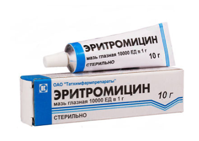 Эритромициновая 10 г глазная мазь