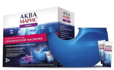 Аква Марис Лейка Устройство д/промыв. носа 330 мл+ Средсво д/промывания №30