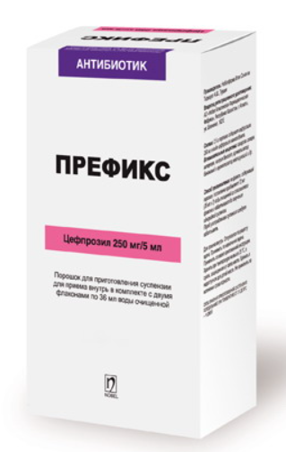 Префикс 250 мг/5 мл 30 г сусп