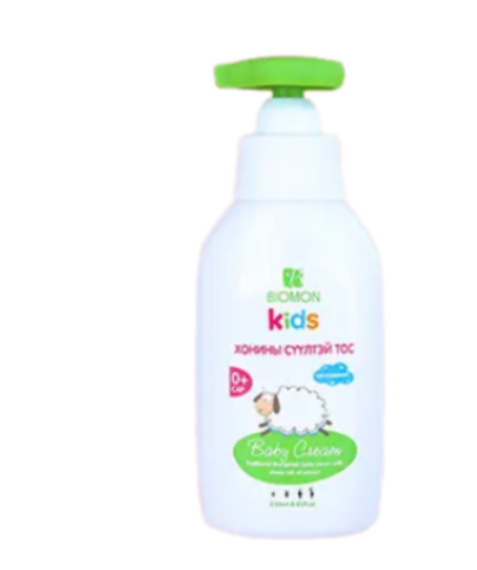 Крем д/тела детский "BIOMON KIDS" из жира овечьего хвоста (Монос) 250 мл (0647)