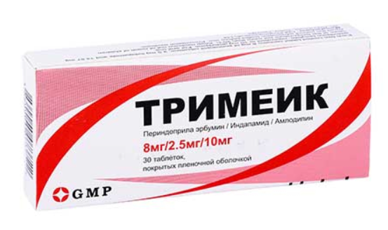 Тримеик 8 мг/2,5 мг/10 мг №30 табл