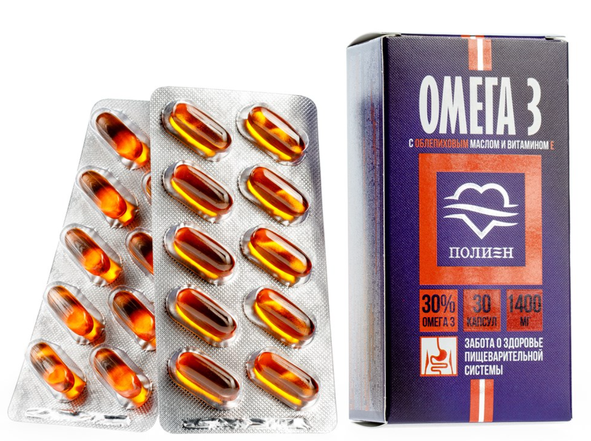 Омега 3 - 35% с облеп.маслом и вит Е 1400 мг №30 капс