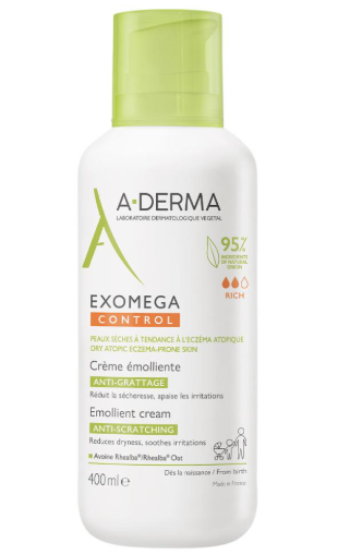 Крем д/лица и тела "A-DERMA EXOMEGA CONTROL CREME EMOLLIENTE" смягчающий экзомега контроль 400 мл (9685)
