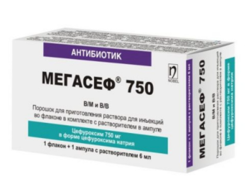 Мегасеф 750 мг №1 фл+раств 6 мл