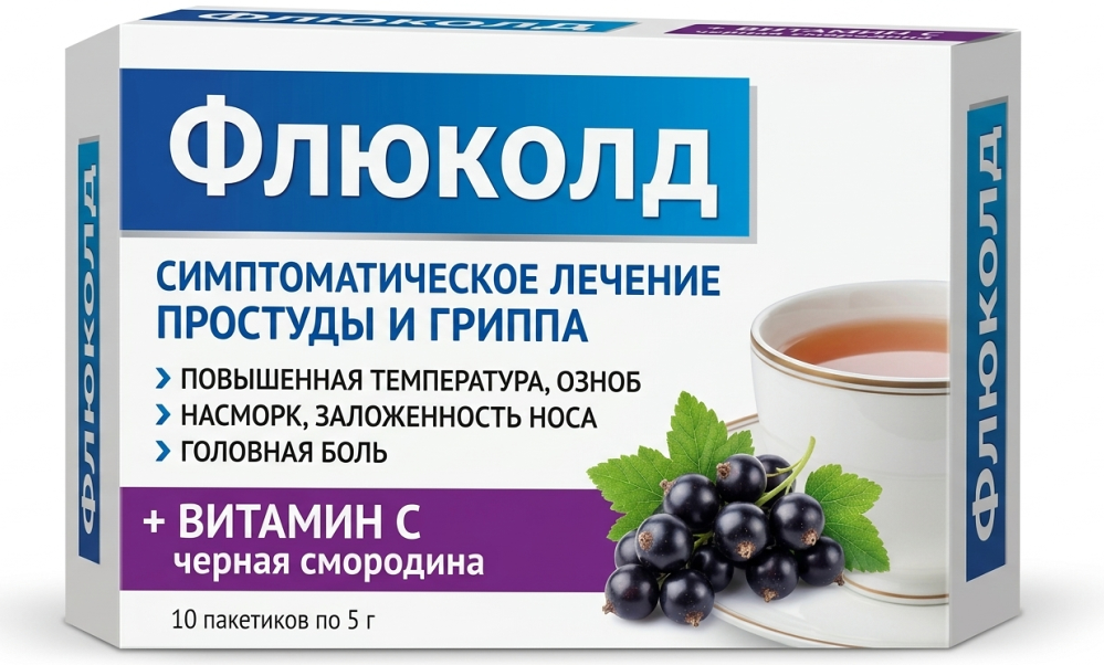 Флюколд Черная Смородина 5 г №10 саше