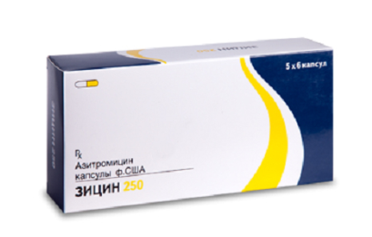 Зицин 250 мг №6 капс (Азитромицин)
