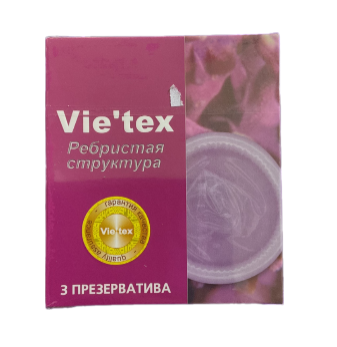 Презервативы Vietex ребристая структура 3 ==