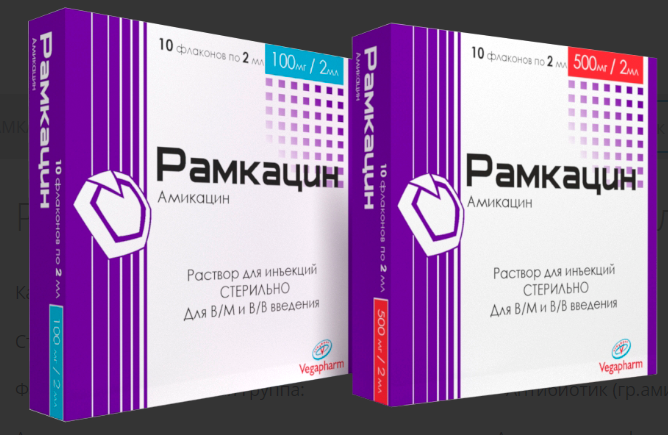 Рамкацин 100мг/2мл №10 фл
