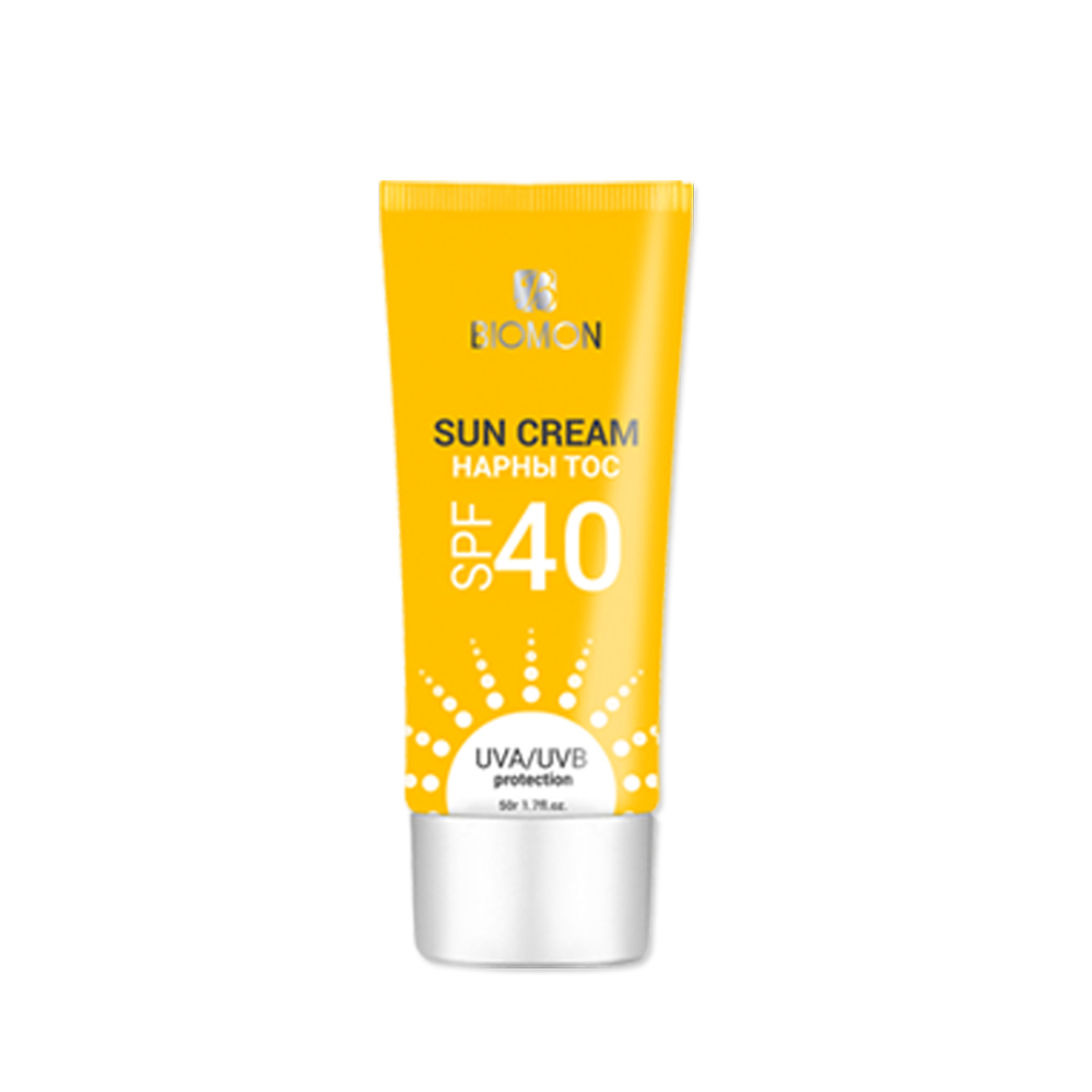 Крем д/лица солнцезащитный "BIOMON" SPF40 50мл Монос