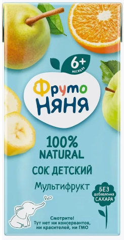 Сок "ФрутоНяня" Мультифрукт 200мл (7564)