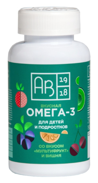 Омега 3 - 20% д/детей и подрост.(мультифрукт и вишня) 700 мг №150 капс