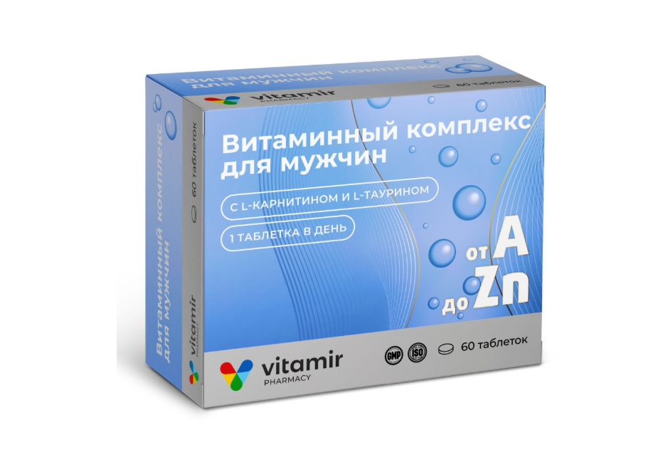 Витаминный комплекс A-Zn д/мужчин №60 табл (Витамир)