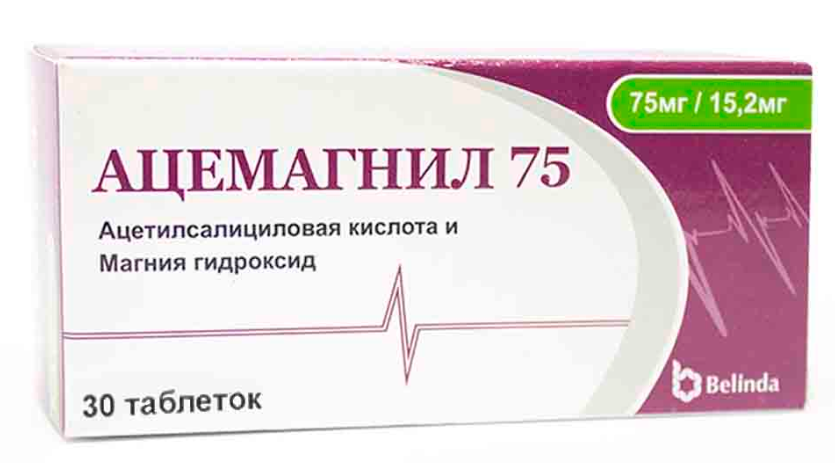 Ацемагнил 75 мг/15,2 мг №30 табл