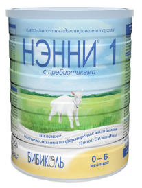 Смесь на козьем молоке "Нэнни 1" с пребиотиками 800г (3227)