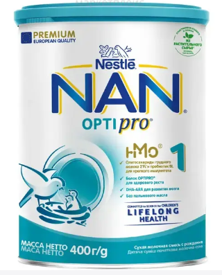 Смесь молочная "Nestle NAN" 1 Optipro 400г (4918)