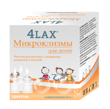 Микроклизмы 4LAX д/детей 3 г №6 шт