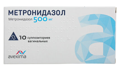 Метронидазол 500 мг №10 ваг.свечи (Молдова)