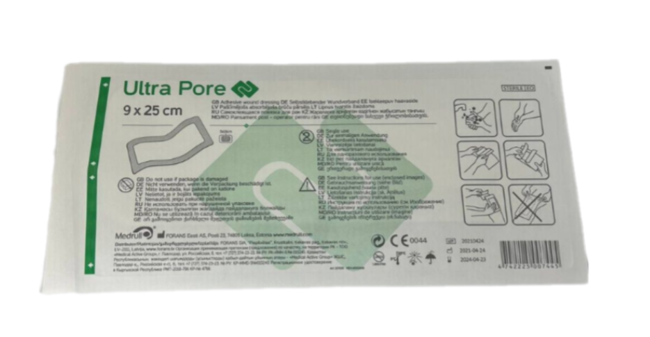Повязка д/ран "Medrull" Ultra Pore 9x30 cм