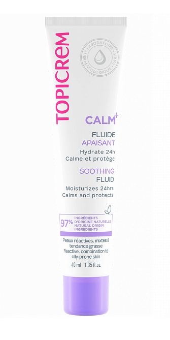 Флюид д/лица и шеи "TOPICREM Calm+" успокаивающий 40 мл (2989)
