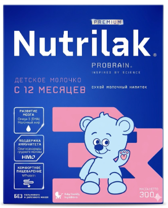 Смесь молочная "Nutrilak Premium" №3 с 12 мес. 600г (0458)