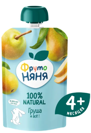 Пюре "ФрутоНяня" с 4 мес. Груша 90г (6147)