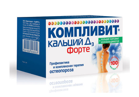 Компливит Кальций Д3 форте №100 табл (мята)