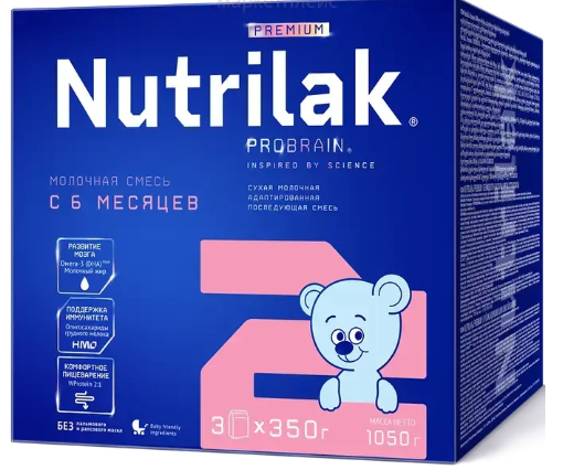 Смесь молочная "Nutrilak Premium" №2 с 6 месяцев 1050г (1288)