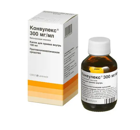 Конвулекс 300 мг 100 мл капли