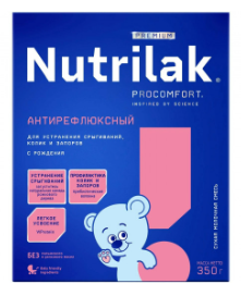 Смесь молочная "Nutrilak" Антирефлюксный с рождения 350г (8127)