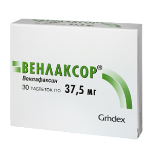 Венлаксор 37,5 мг №30 табл