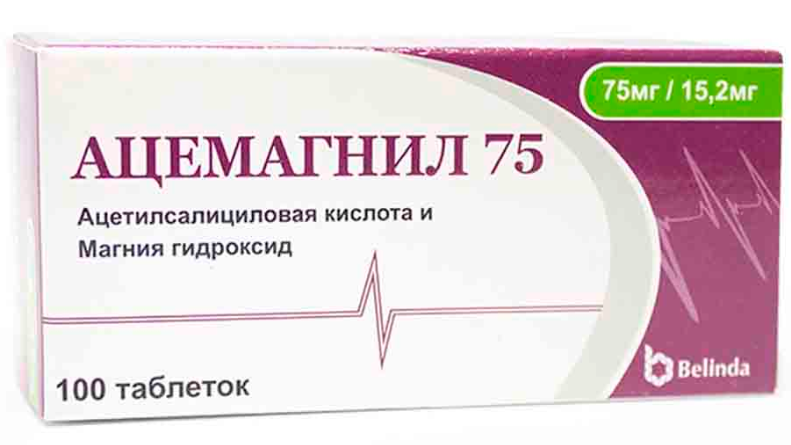 Ацемагнил 75 мг/15,2 мг №100 табл