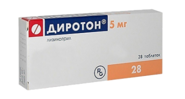 Диротон 5 мг № 28 табл