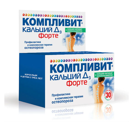 Компливит Кальций Д3 форте №30 табл (мята)