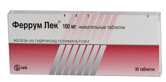 Феррум Лек 100 мг № 30 табл жев
