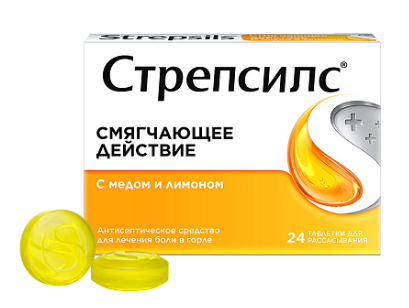 Стрепсилс №24 (Мед-Лимон)