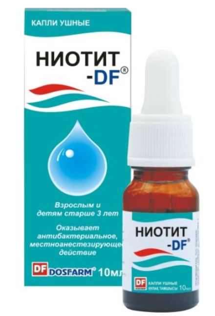 Ниотит-DF капли ушные 10 мл