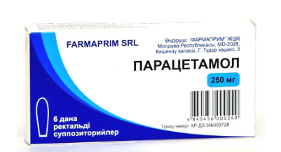 Парацетамол 250 мг №6 свечи (Молдова)