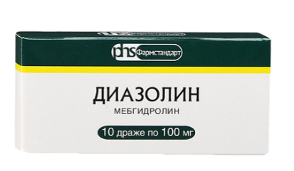 Диазолин 0,1 №10 драже