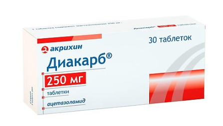 Диакарб 250 мг №30 табл