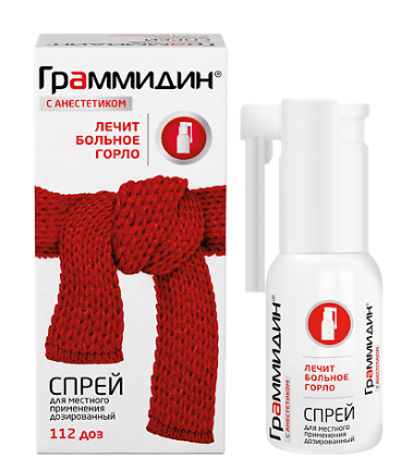 Граммидин 112 доз спрей