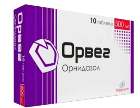 Орвег 500 мг №10 табл